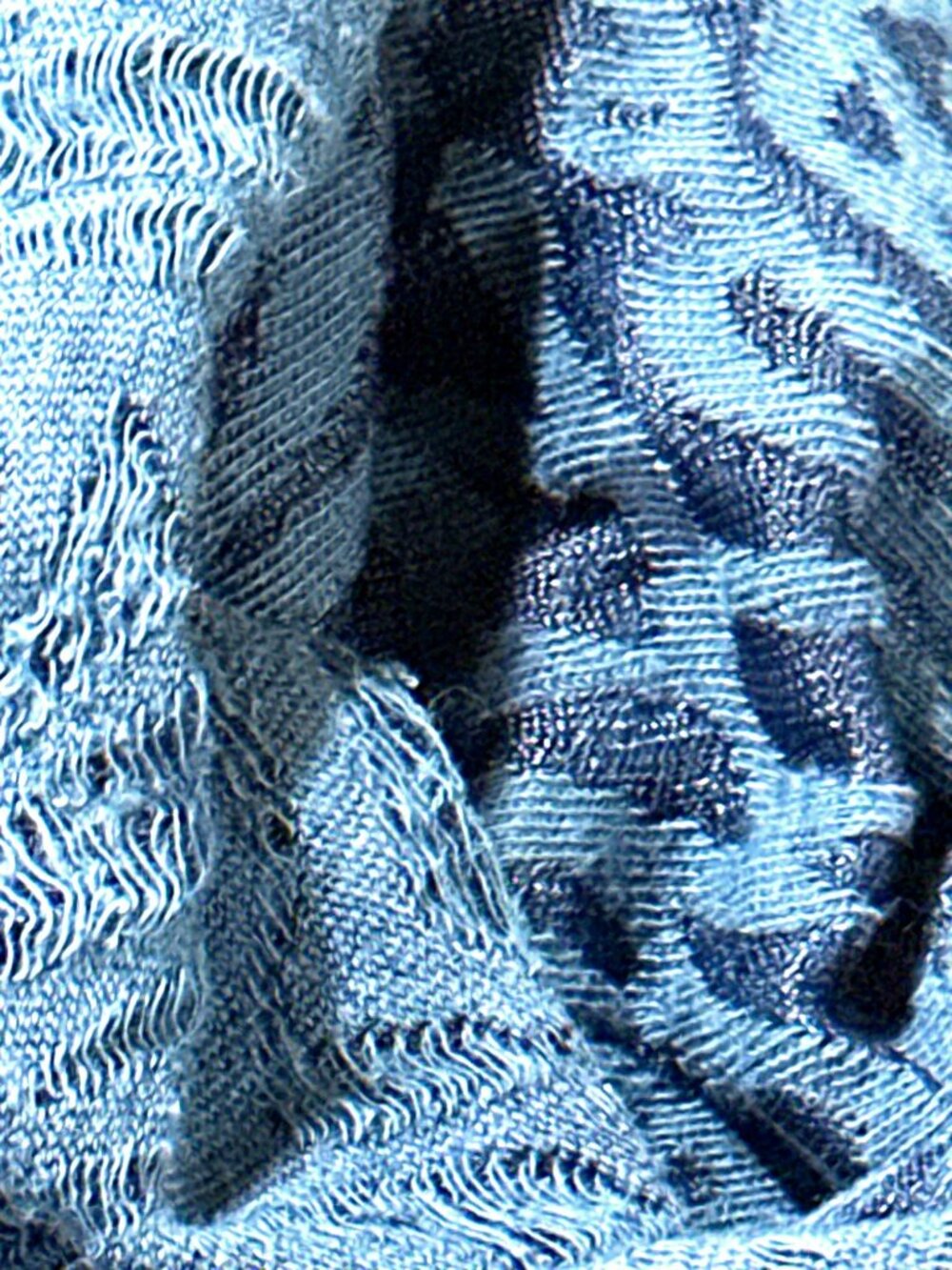 Forever 21 Large Blue Burnout Rose Tie Back Short Sleeve Top Casual Feminine Y2K - Picture 10 of 12